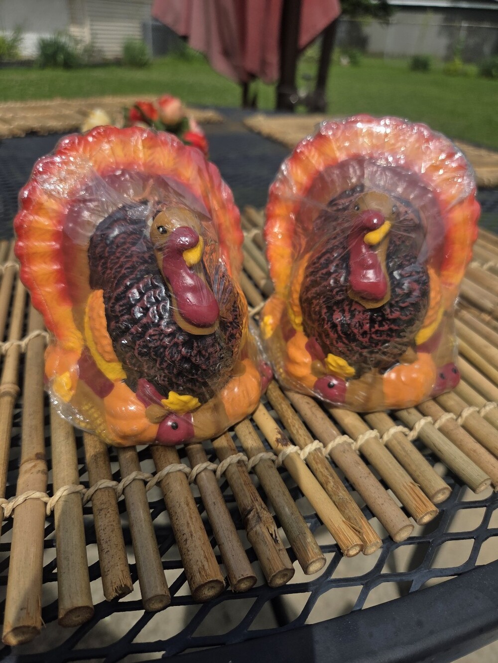 Thanksgiving Turkey Candle Bundle Of 2 Vintage